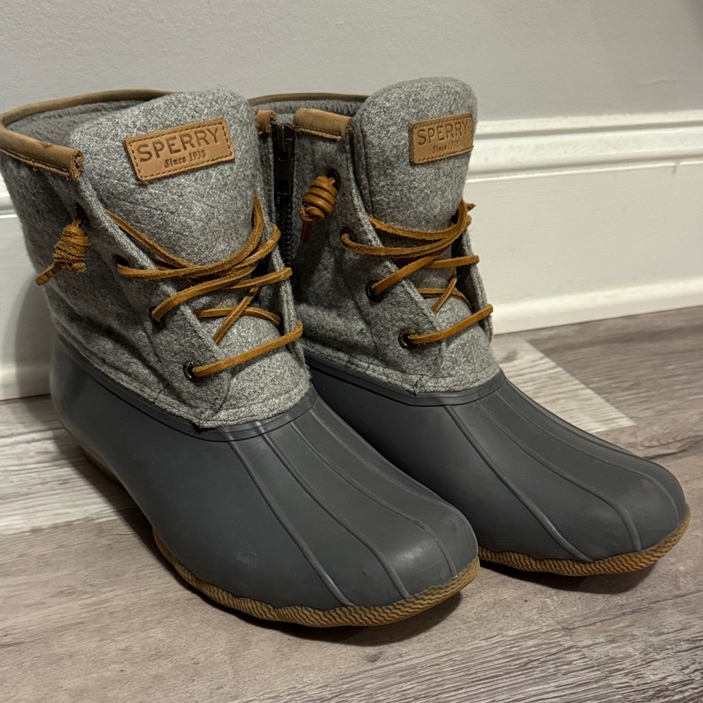 Sperry Grey Duck Boots